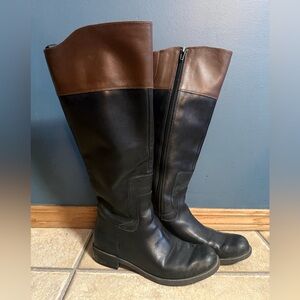 Nine West Black and Brown Leather Boots